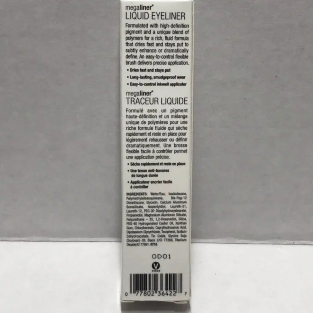 Wet N Wild Megaliner Liquid Eyeliner Black Noir 871A